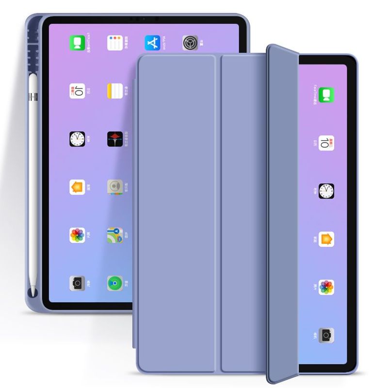 GENERICO - Case iPad Pro 12.9 (4ta 5ta 6ta Generación) Smart Cover Funda - Morado