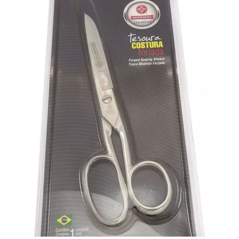MUNDIAL - Tijera Mundial 8 Pulg. Acero Metálica Para Costura Tela Hilo