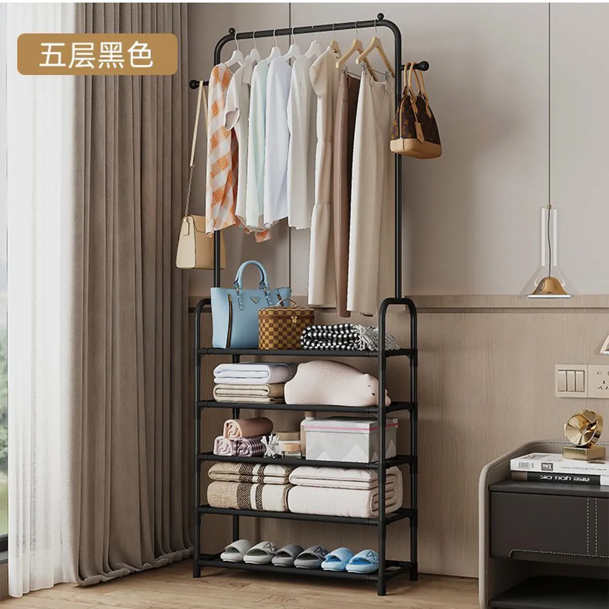 OEM - Organizador Colgador de Ropa Perchero Ruedas Estante Zapatero