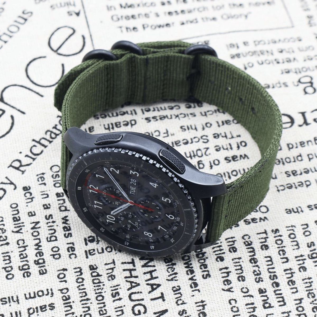 GENERICO - Correa de Nylon para HUAWEI WATCH GT2 46MM - GT2 E - GT2 PRO - Verde