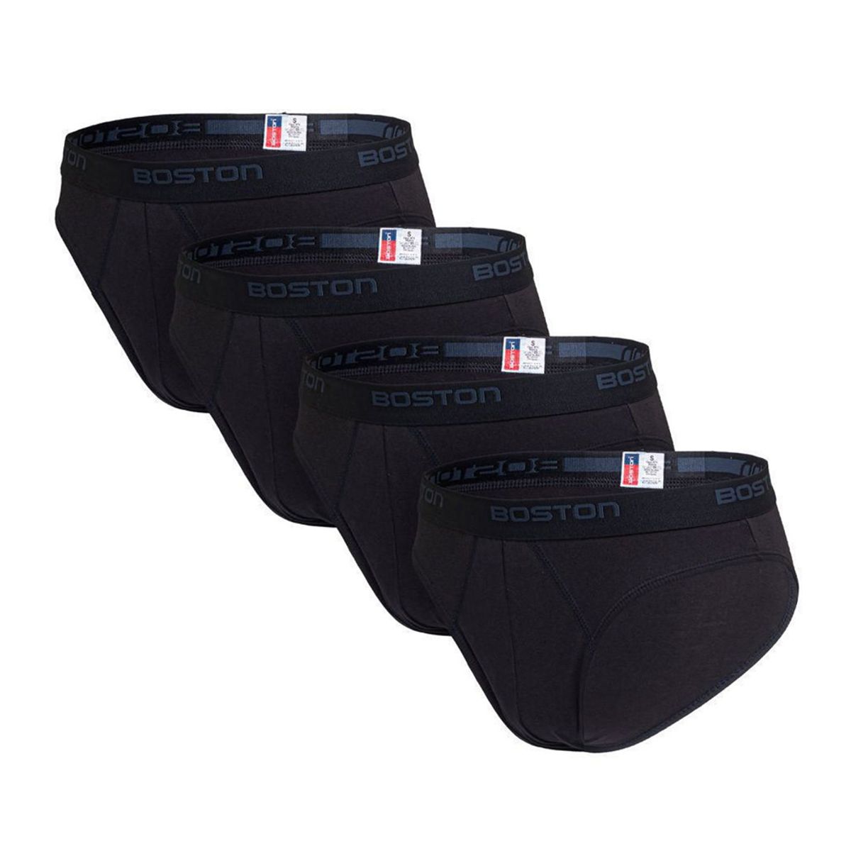 BOSTON - Pack x4 Trusas Boston Hombre Bikini Azul Marino