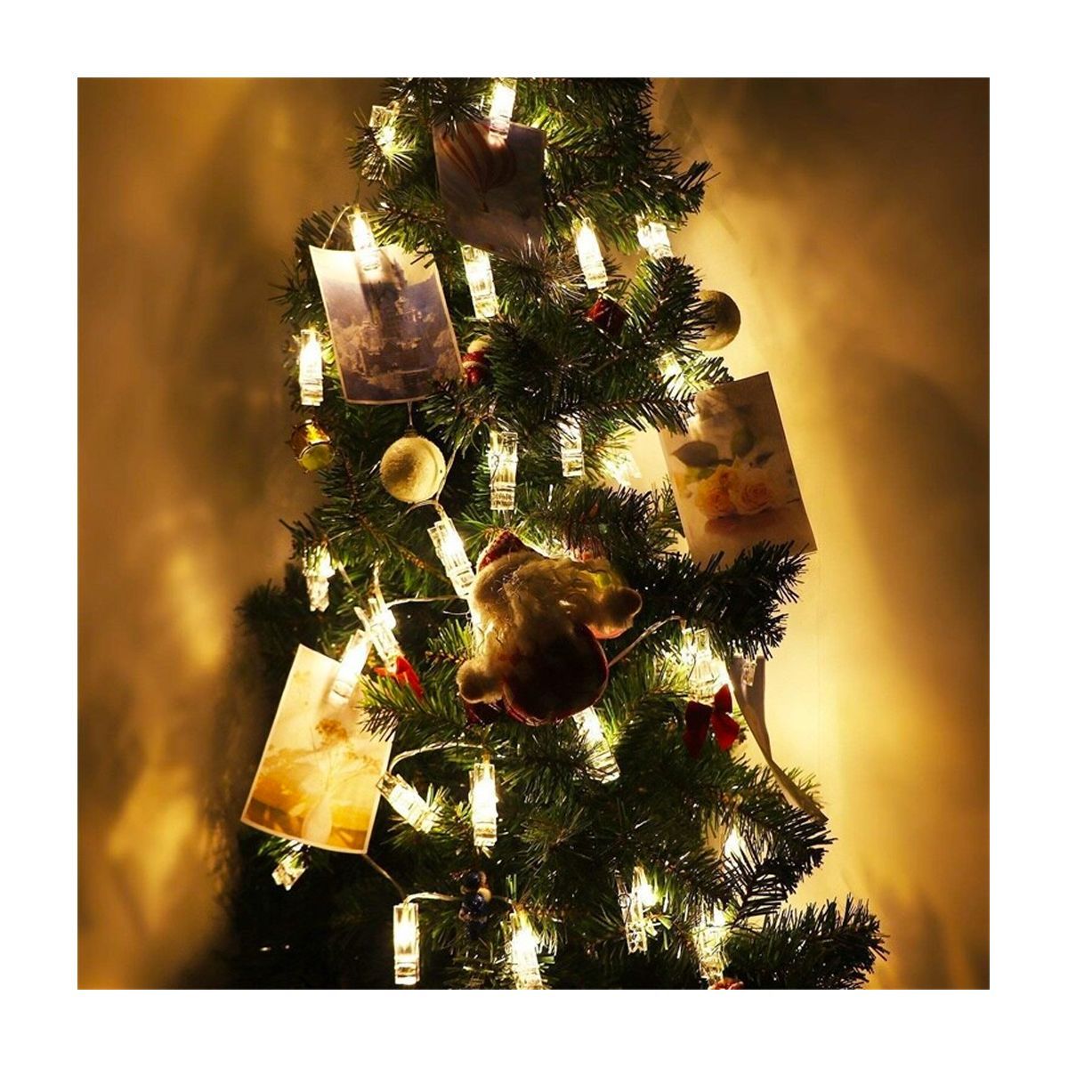 GRETAIL - Luces Led Con Ganchos Adorno Decoración Para Fotos Notas Por 2 Metros