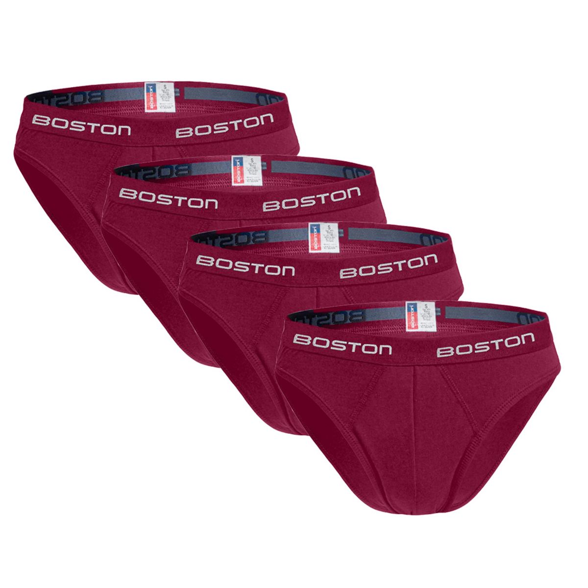 BOSTON - Pack x4 Trusas Boston Hombre Bikini Rojo