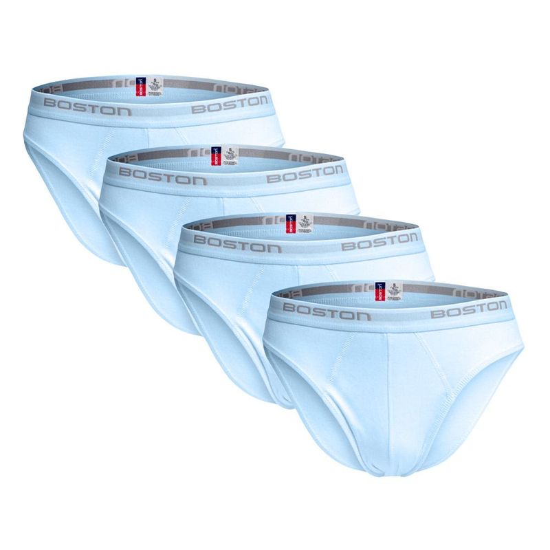 BOSTON - Pack x4 Trusas Boston Hombre Bikini Celeste