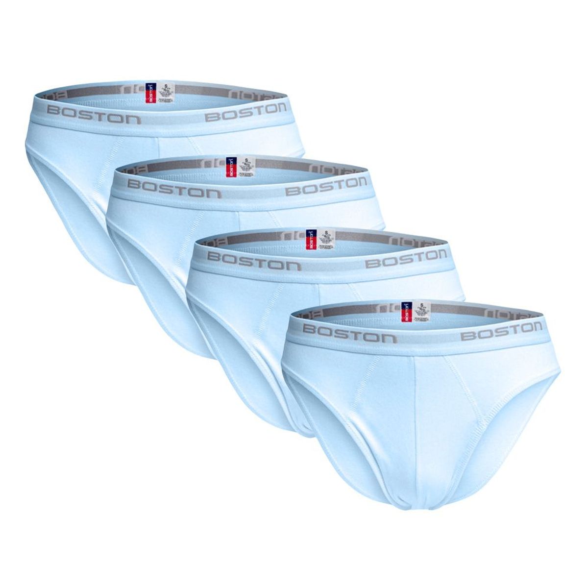 BOSTON - Pack x4 Trusas Boston Hombre Bikini Celeste