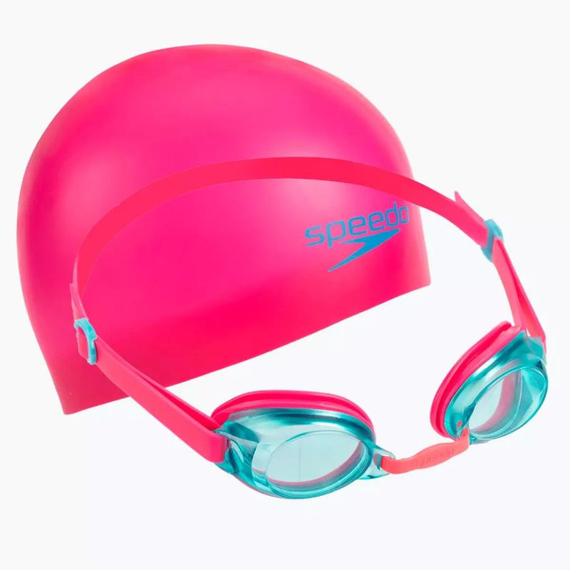 SPEEDO - SET DE LENTE NATACIÓN SPEEDO JET JUNIOR  FUCSIA