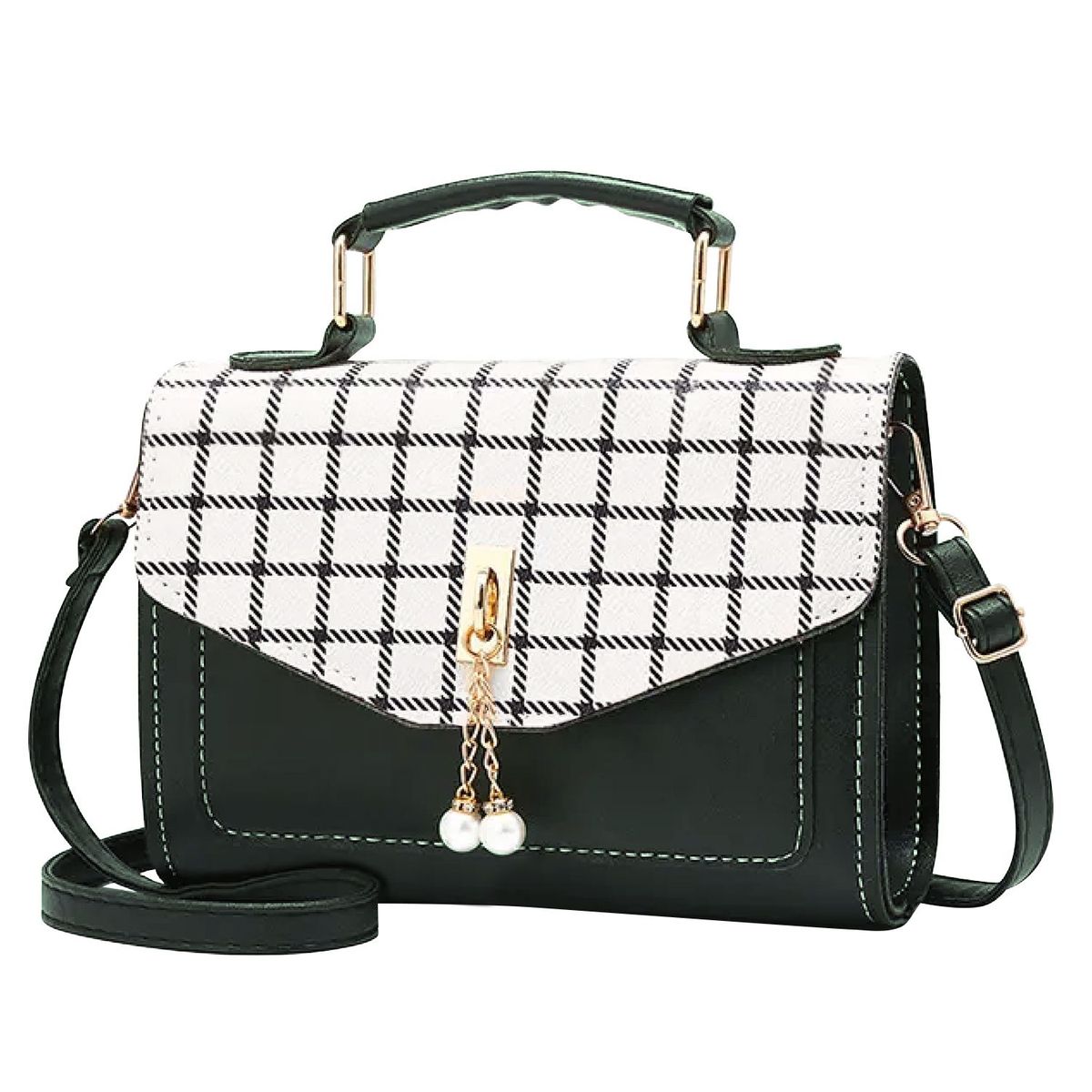 BUYPAL - Bolso Cartera Cuadros Mujer Elegante Moderno