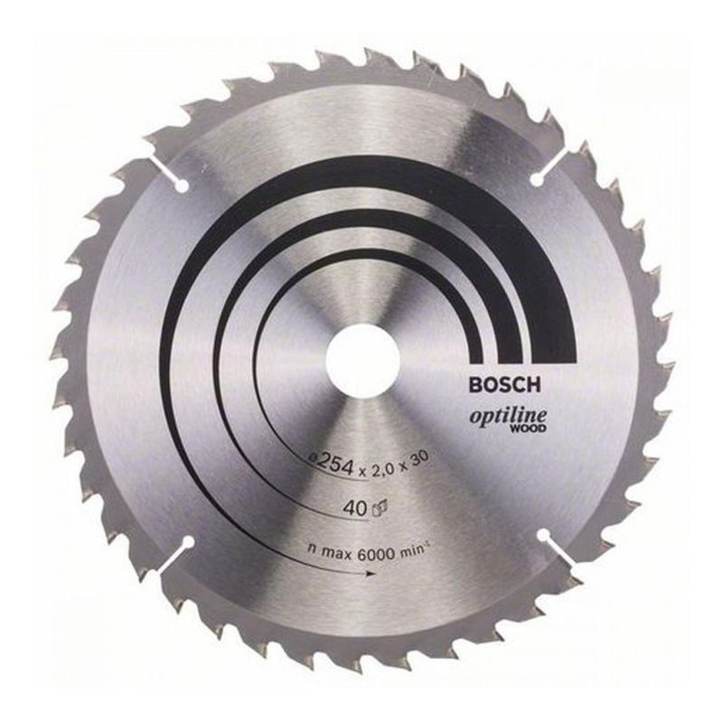 BOSCH - Disco de Sierra 10" 40 D Optiline Madera Bosch 2608.640.907-000