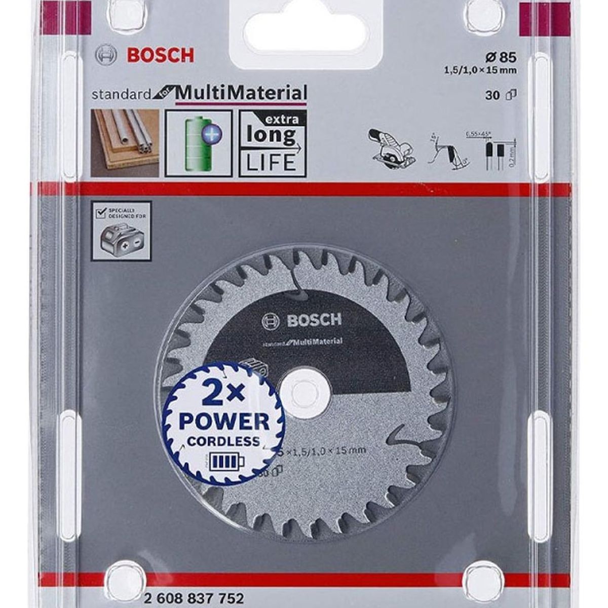 BOSCH - Disco De Sierra 3 1/2 (85mm) 30 D Bosch 2608.837.752-000