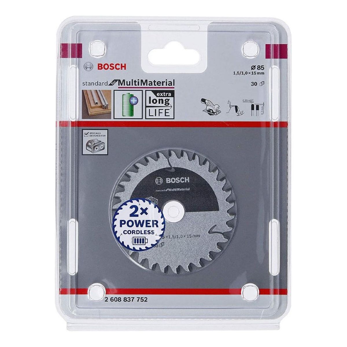 BOSCH - Disco De Sierra 3 1/2 (85mm) 30 D Bosch 2608.837.752-000