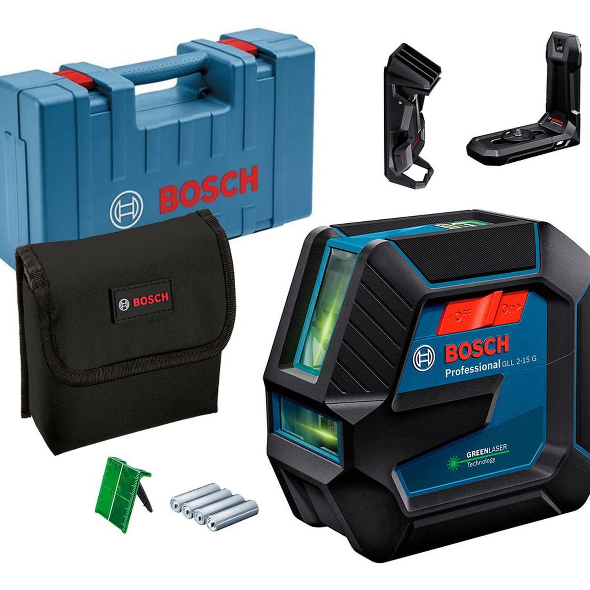 BOSCH - Nivel Láser Líneas Cruzadas Verde 15 Metros Bosch GLL 2-15 G