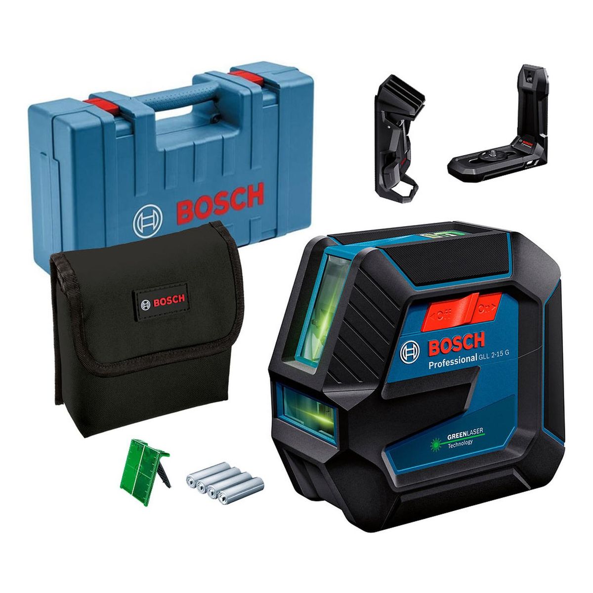 BOSCH - Nivel Láser Líneas Cruzadas Verde 15 Metros Bosch GLL 2-15 G