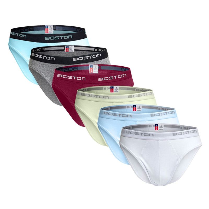 BOSTON - Pack X6 Trusas Boston Hombre Algodón Diseño Deportivo