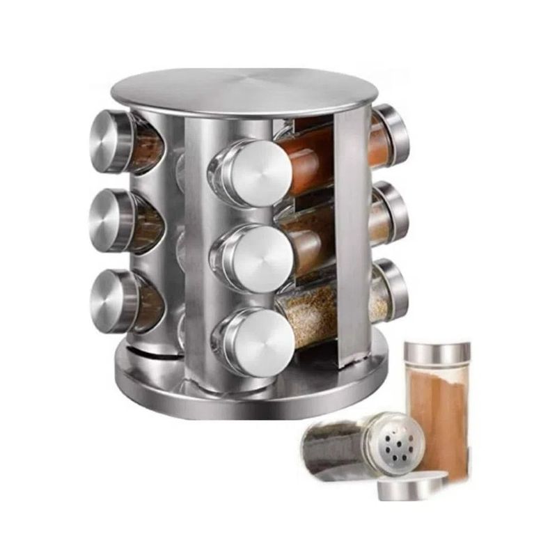 GENERICO - Condimentero especiero giratorio de 12 piezas