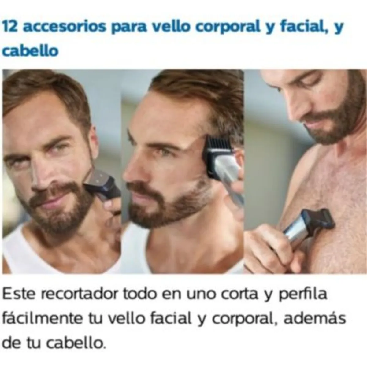 PHILIPS - Afeitador Multigroom Philips MG7735 Para Cabello Rostro y Cuerpo