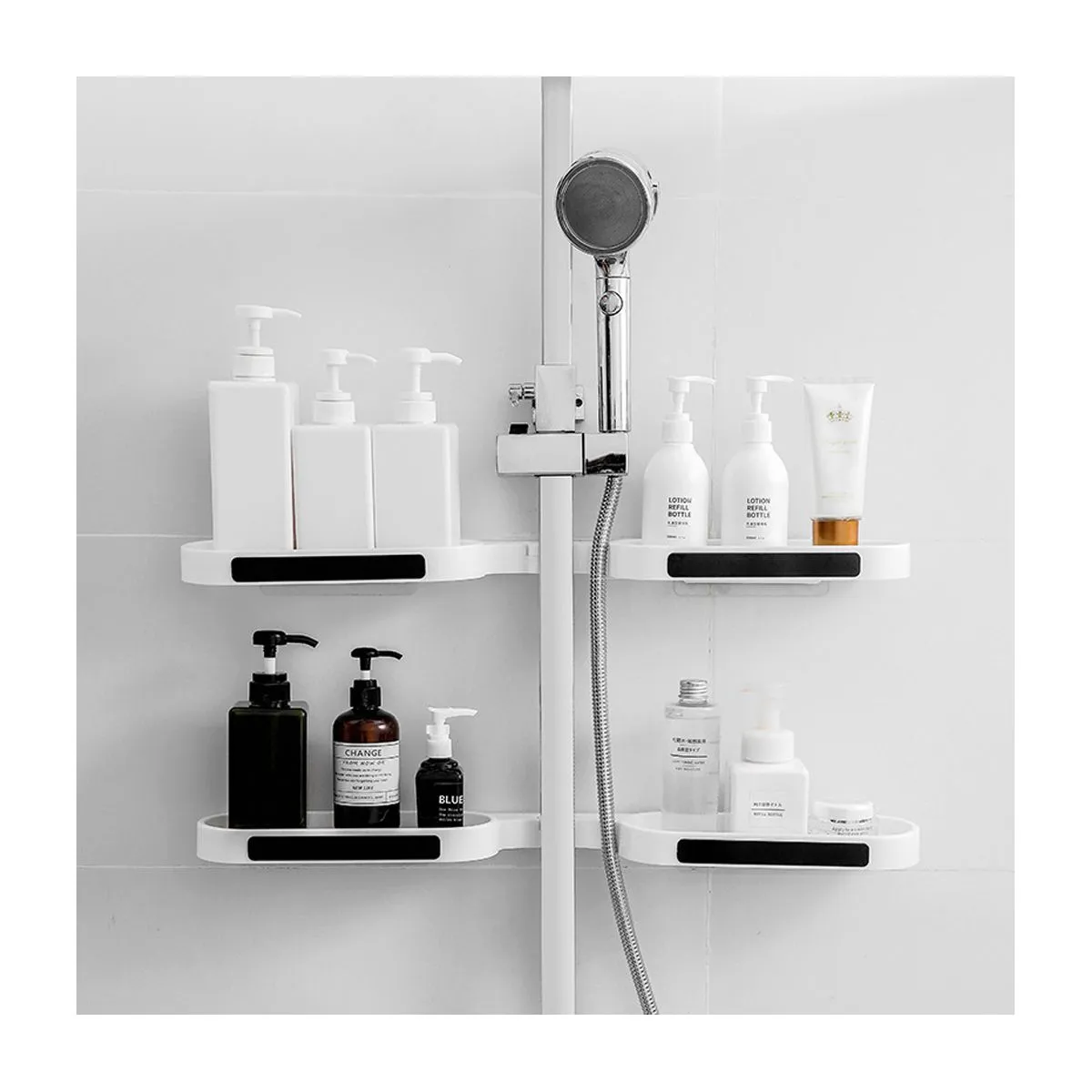 GRETAIL - Organizador Estante Plegable Para Baño Ducha Jabonera Shampoo Cepillos