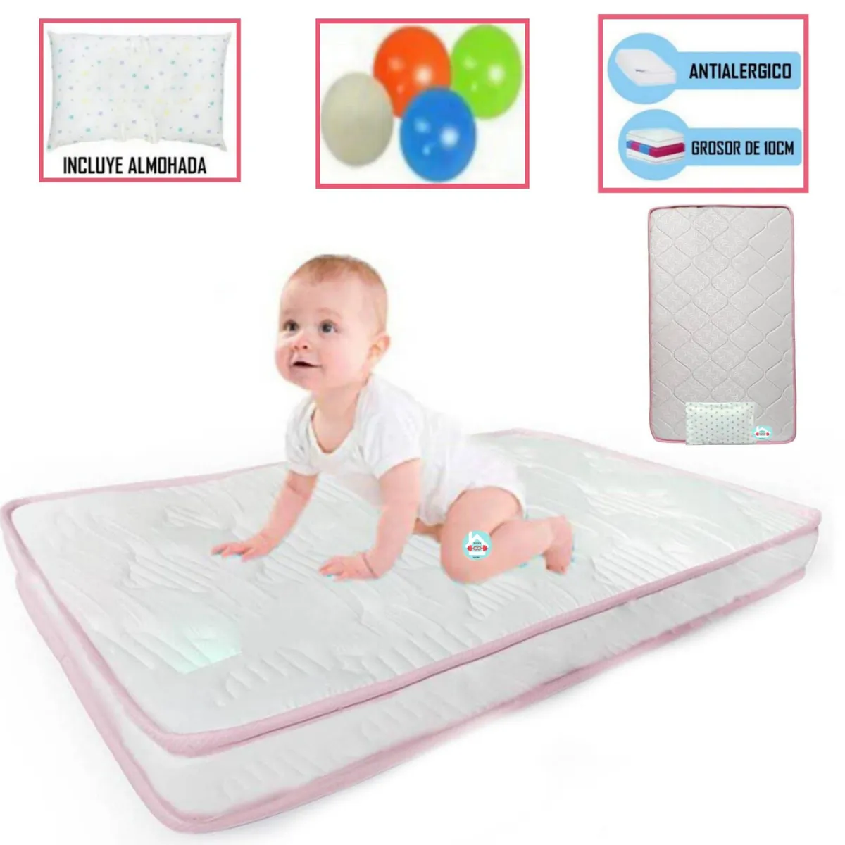 GENERICO - Colchón de Bebe para Cunas Pack and Play RB