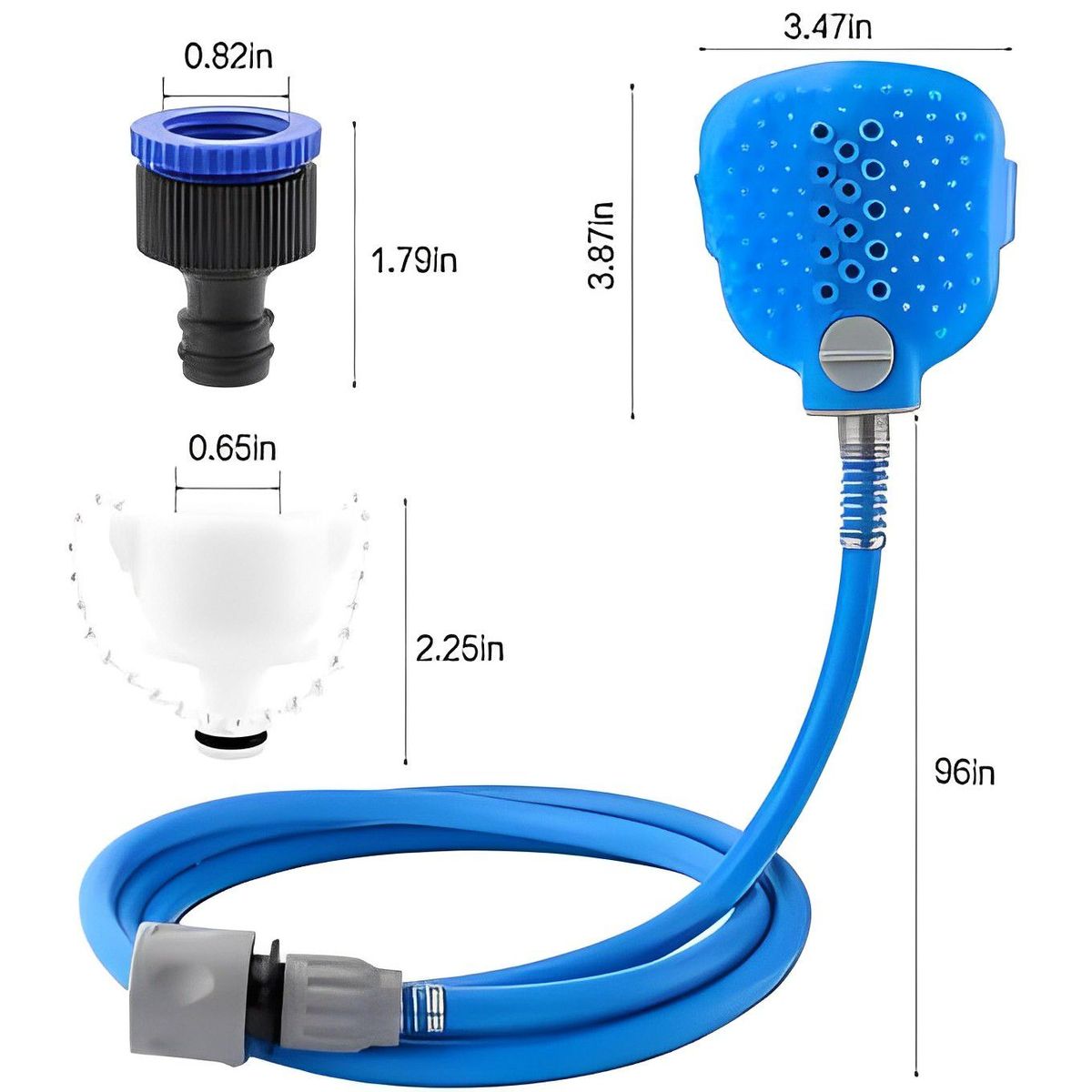 SM - Cepillo Masajeador con Manguera de Baño para Mascotas
