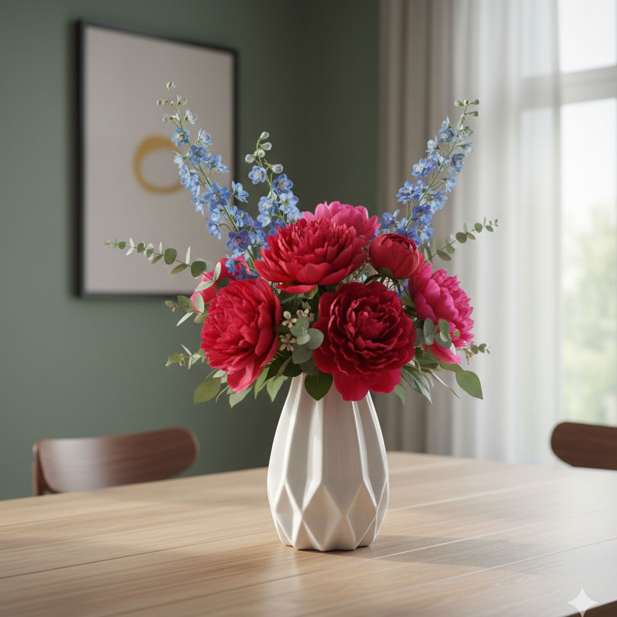 GENERICO - Florero Modelo Killa Geométrico Elegancia Minimalista con Espíritu Peruano