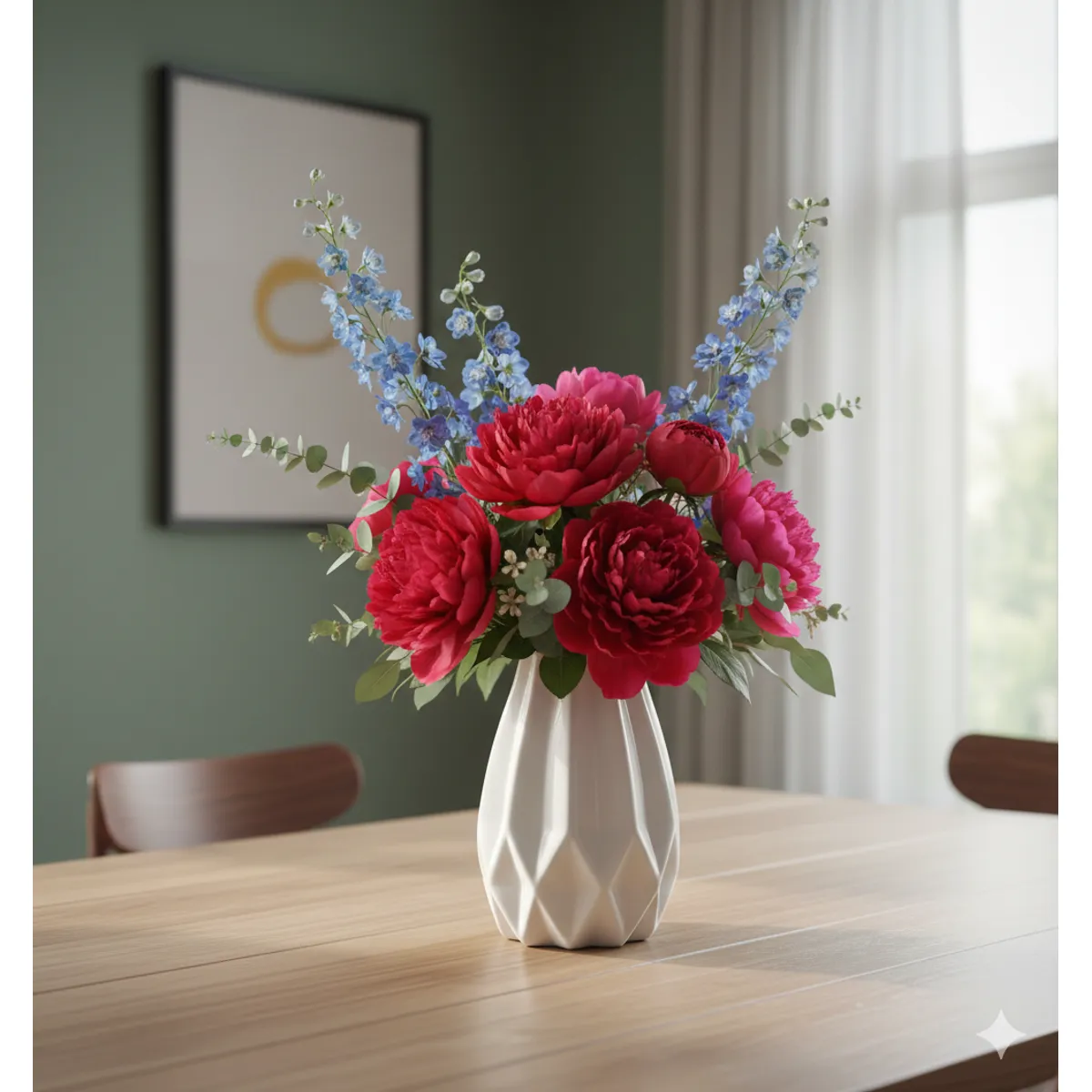 GENERICO - Florero Modelo Killa Geométrico Elegancia Minimalista con Espíritu Peruano