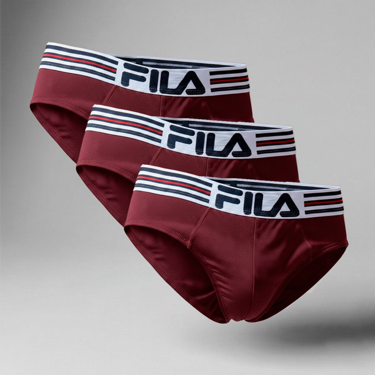 FILA - Pack x3 Trusa Fila Hombre Vino