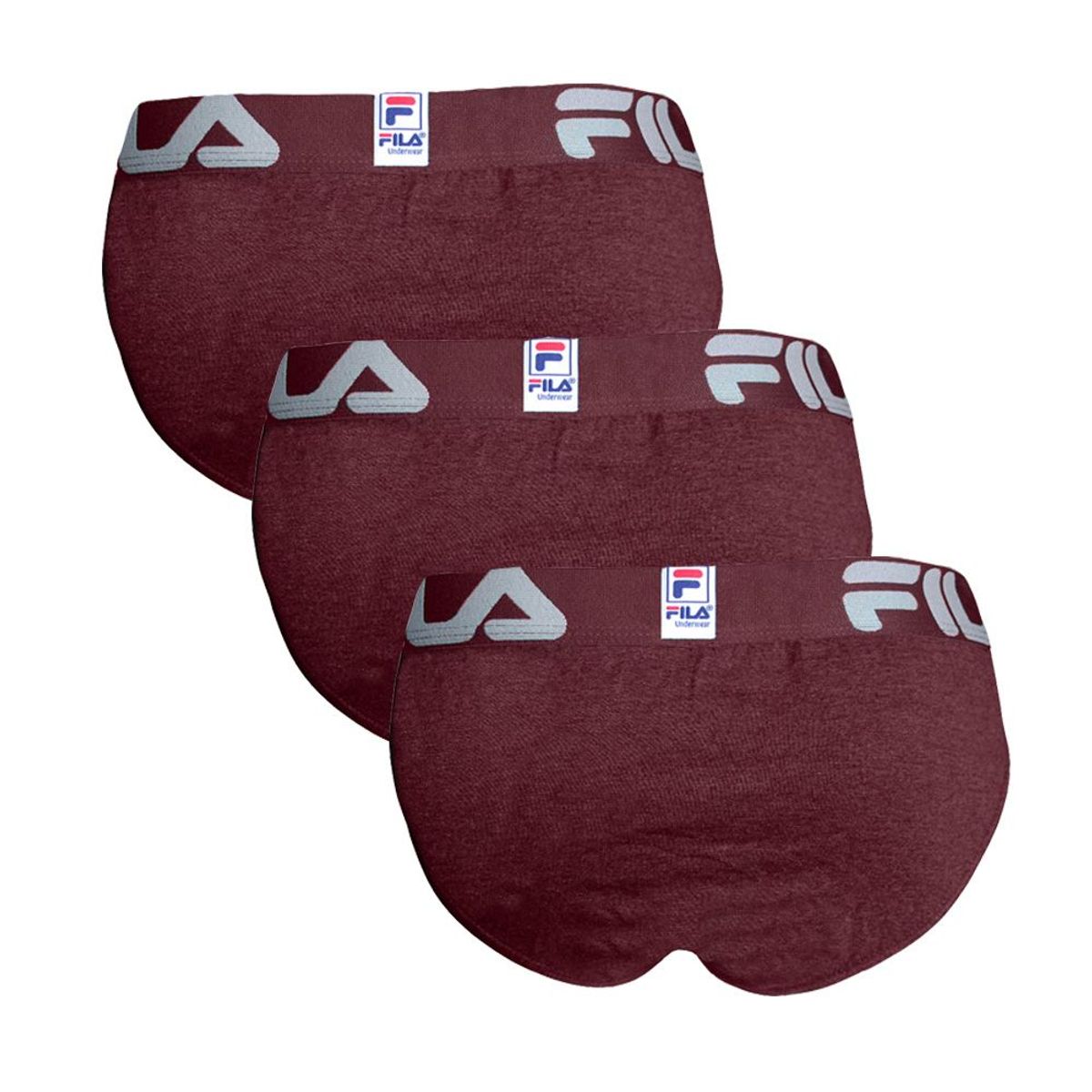 FILA - Pack x3 Trusa Fila Hombre Vino