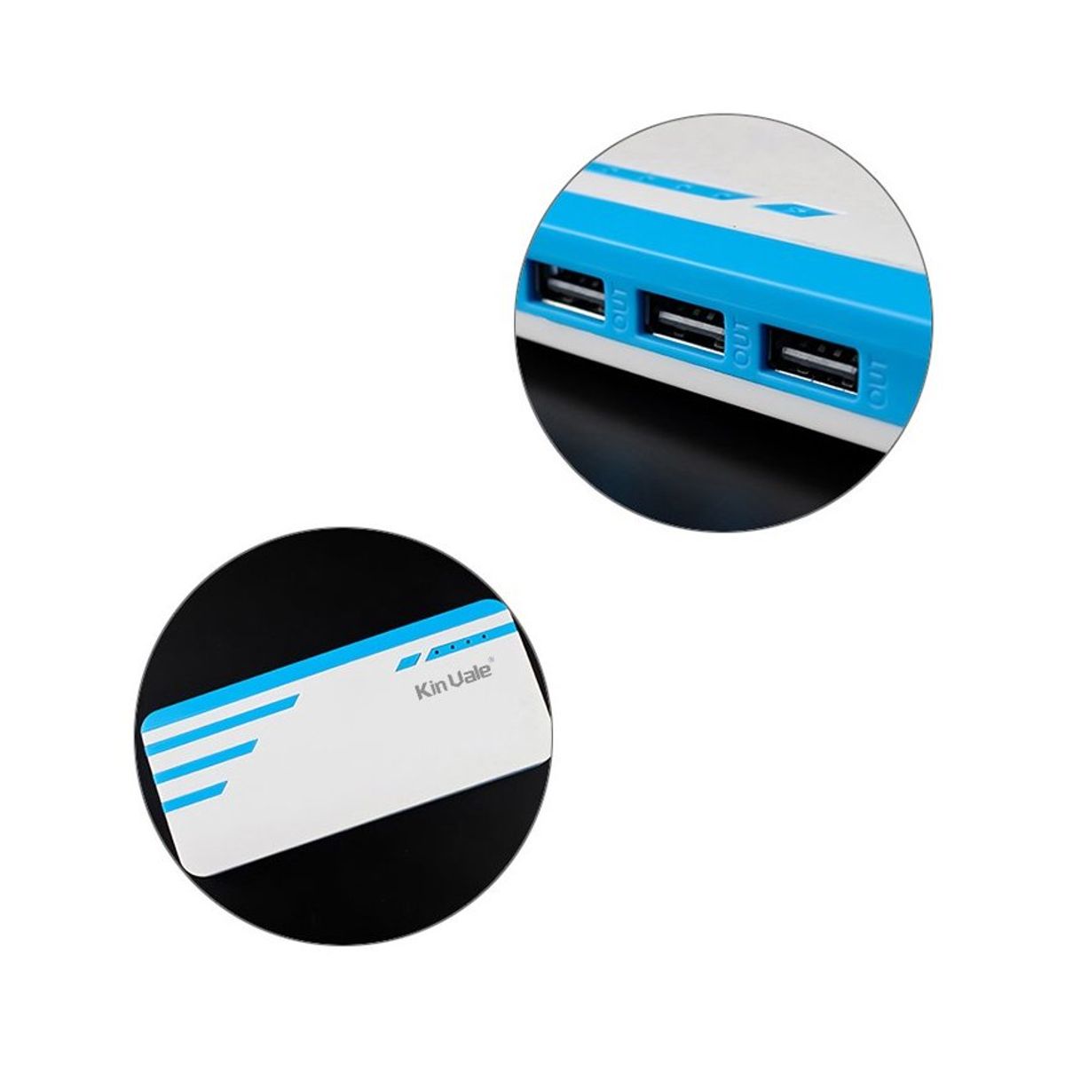 GENERICO - Batería portátil power bank 20000mah + linterna + 3 puertos usb