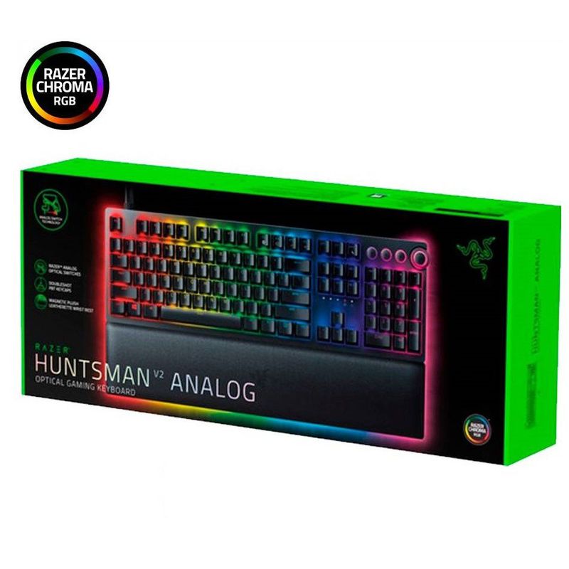 RAZER - TECLADO RAZER HUNTSMAN V2 ANALOG SWITCH OPTICAL US CHROMA BLACK
