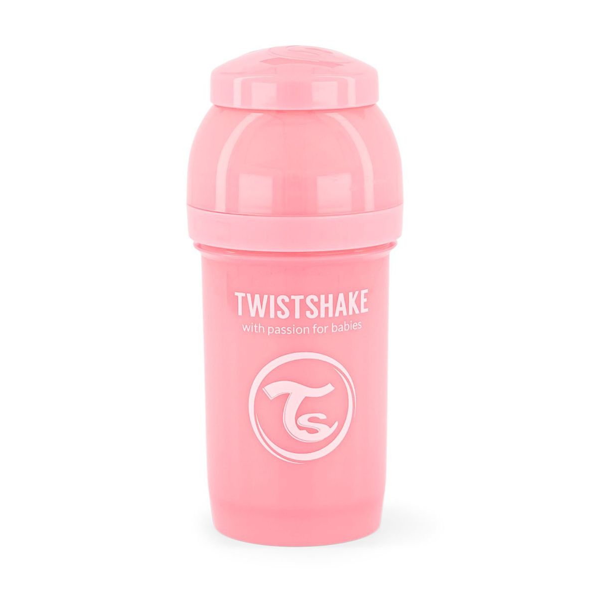 TWISTSHAKE - Biberón Anticólicos Twistshake 6oz-180ml Rosado