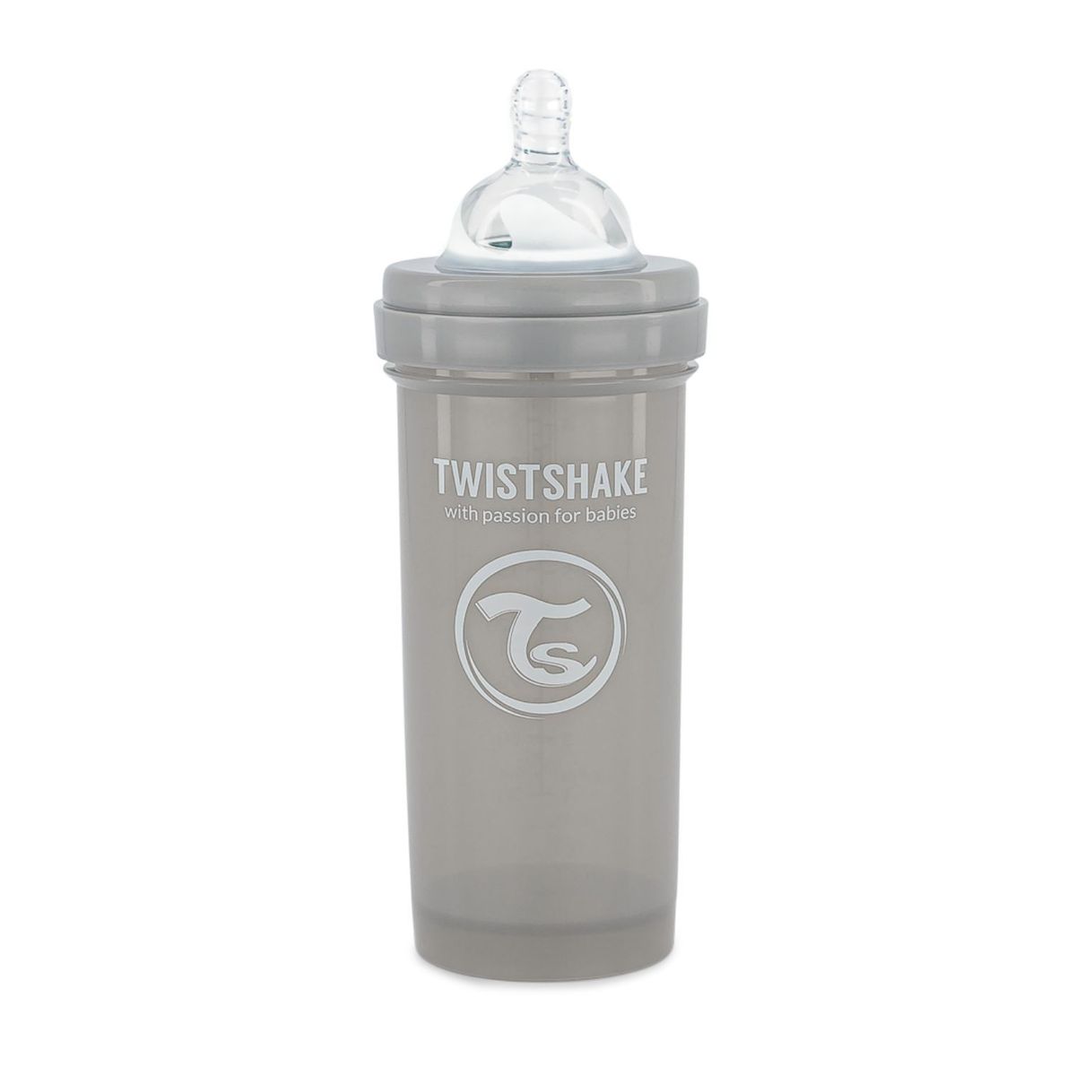 TWISTSHAKE - Biberón Anticólicos Twistshake 8oz-260ml Gris