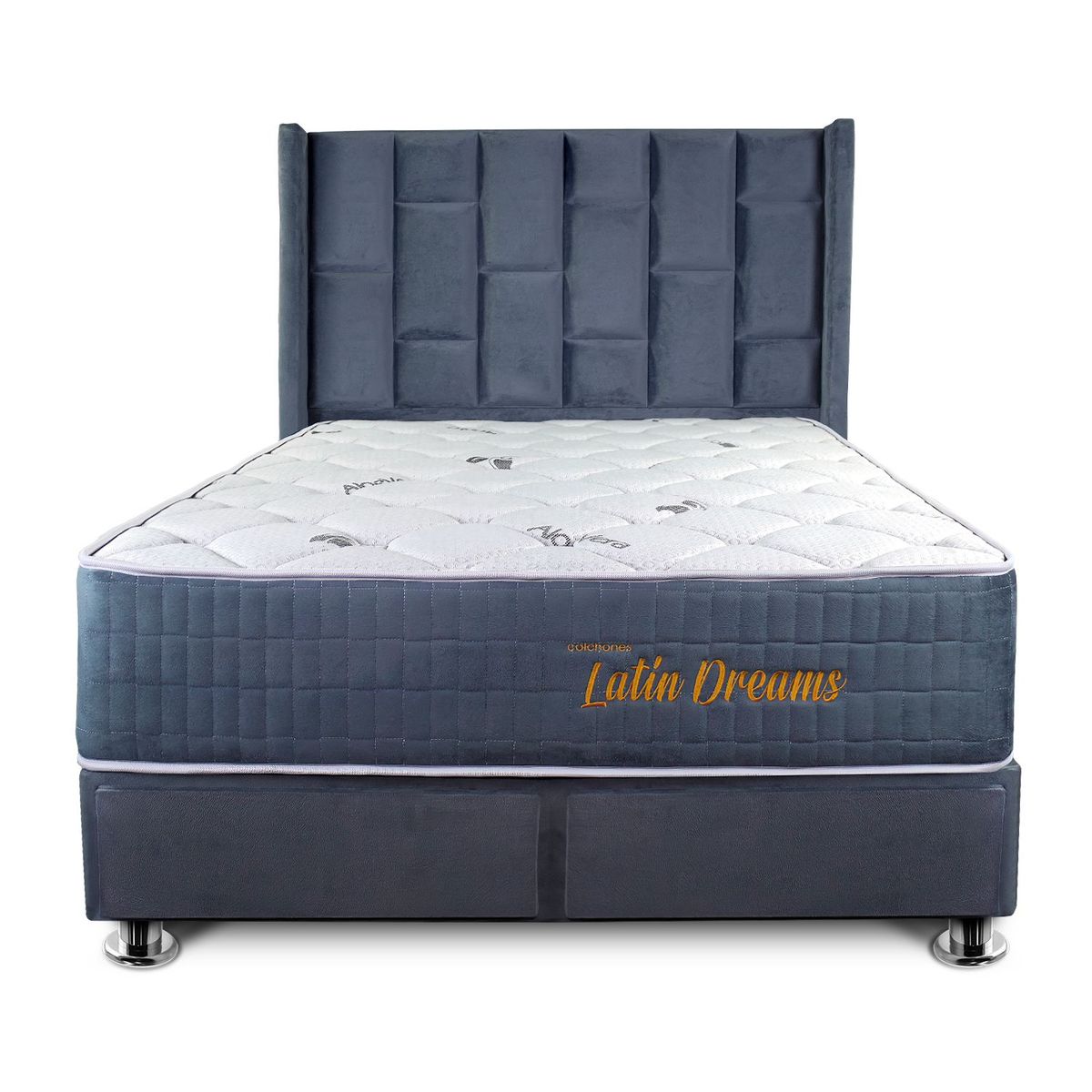 COLCHONES LATIN DREAMS - Dormitorio Lego 2 Plz con Cajones + 2 Almohadas Visco + Protector