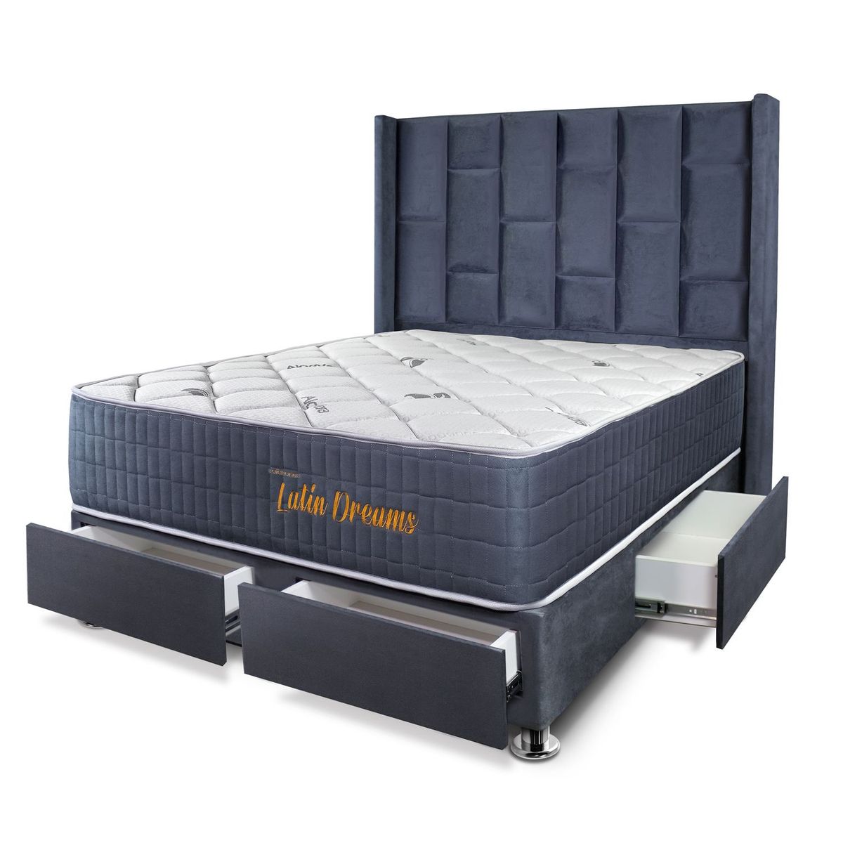 COLCHONES LATIN DREAMS - Dormitorio Lego 2 Plz con Cajones + 2 Almohadas Visco + Protector