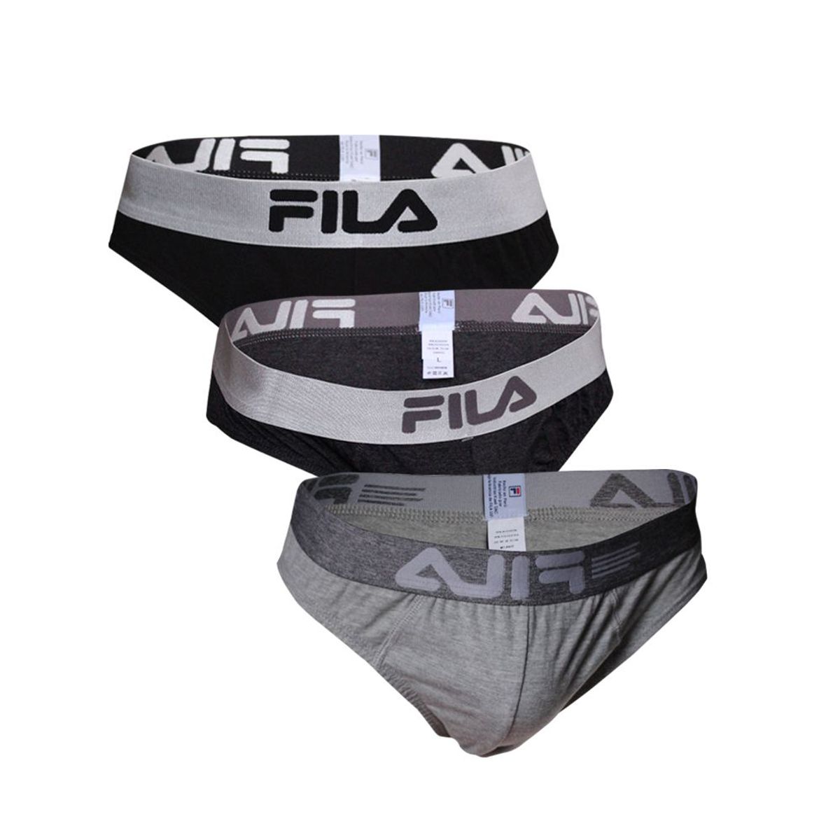 FILA - Trusa Fila Fc150 Pack X3 Algodón Deportivo Hombre