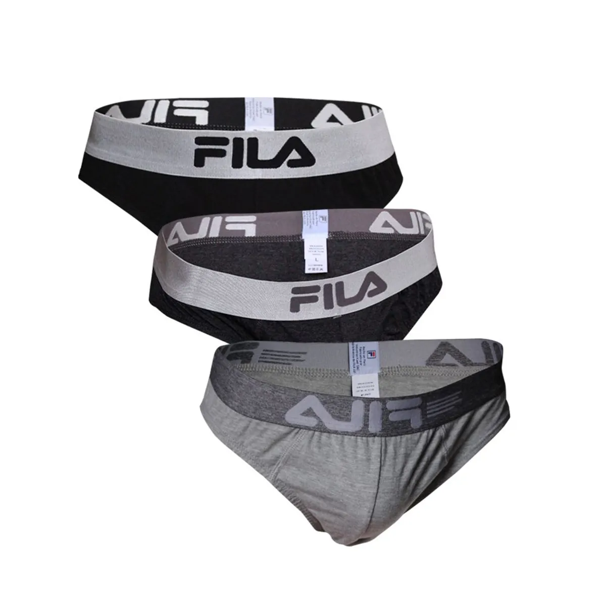 FILA - Trusa Fila Fc150 Pack X3 Algodón Deportivo Hombre