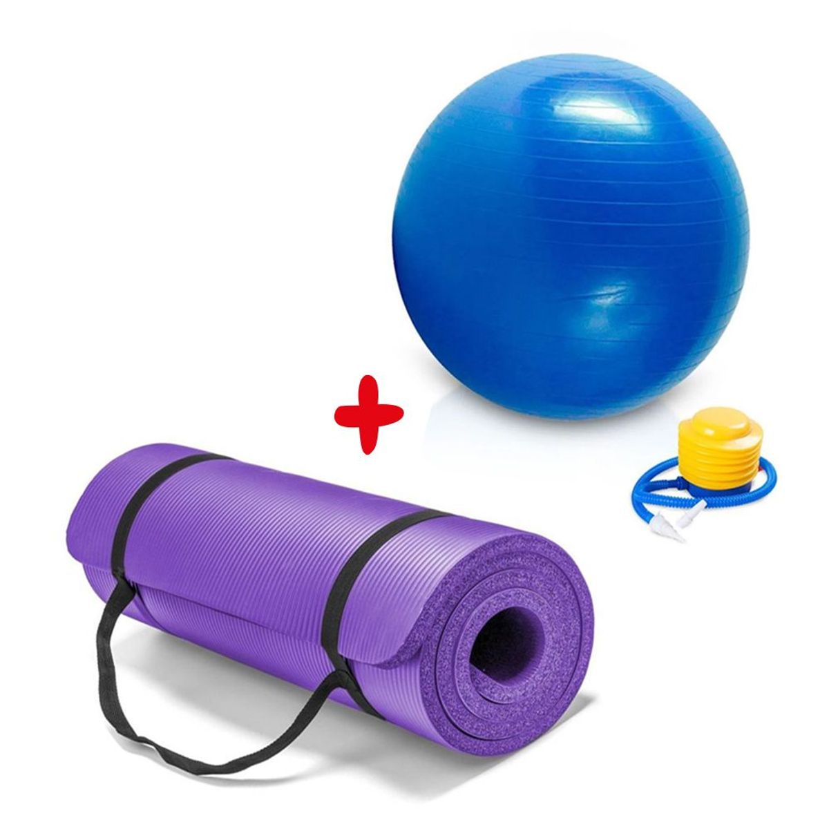 HOLGU - Pelota Pilates Yoga Terapeutico 85cm  Mat Importado 10mm