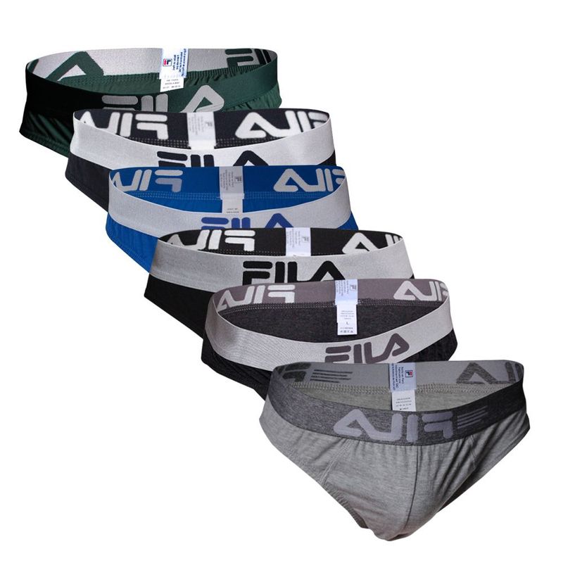 FILA - Pack X6 Trusa Fila Fc150 Algodón Deportivo Multicolor