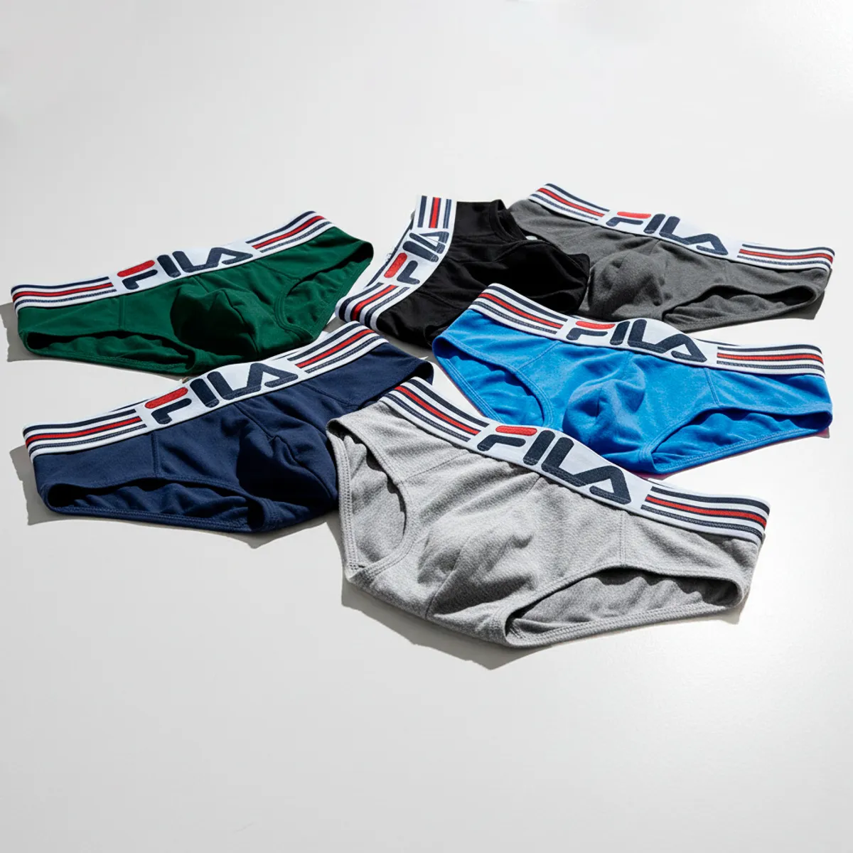 FILA - Pack X6 Trusa Fila Fc150 Algodón Deportivo Multicolor