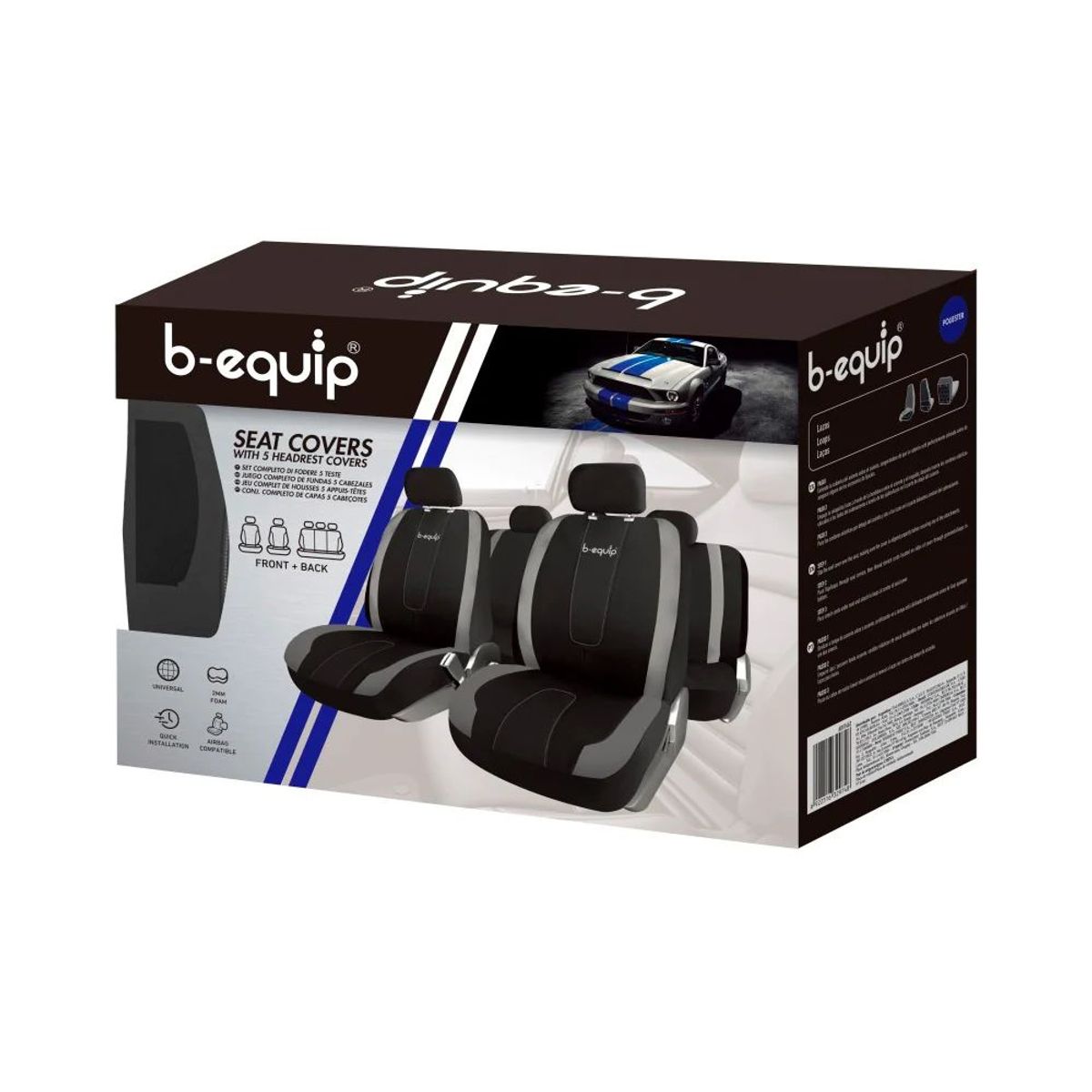 GENERICO - Funda de Asiento Auto Camioneta Universal B-Equip 11 Pz