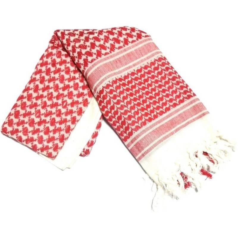 ARMY PREPPER - Bufanda  MULTIPROPOSITPO 100% algodón  rojo con blanco trekking_.