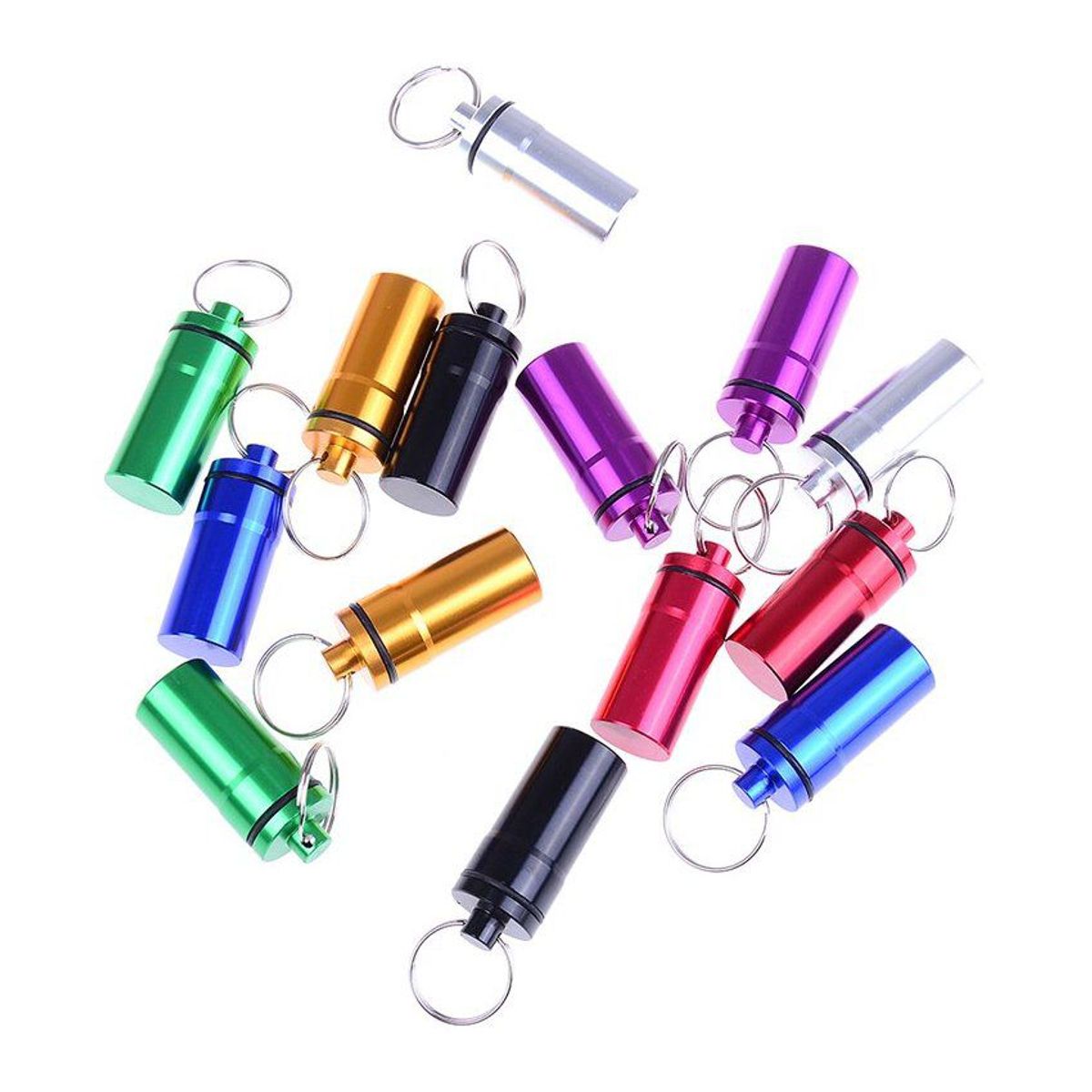 GENERICO - Llavero contenedor de aluminio gallipot pastillero