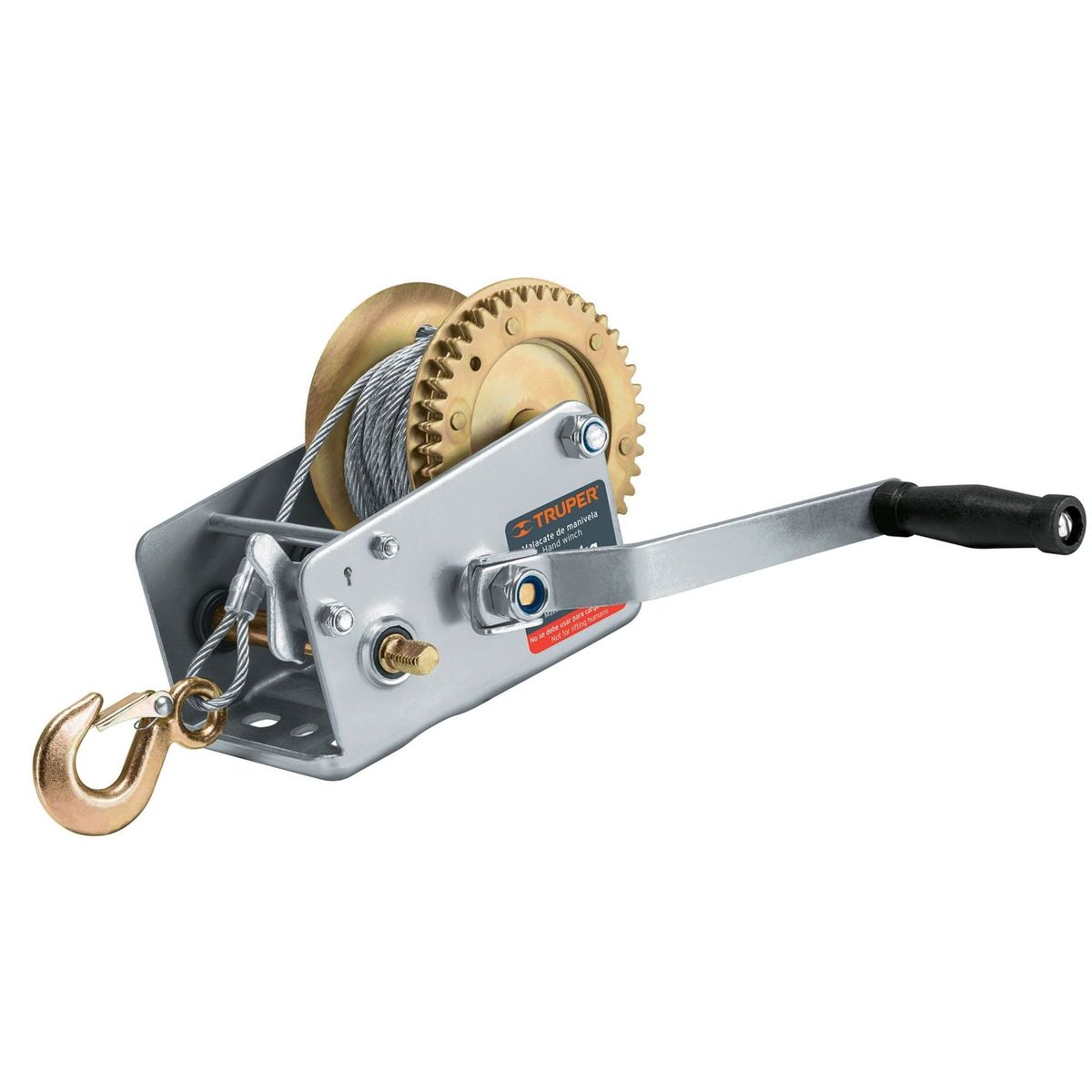 TRUPER - Tecle Templadora ratchet 1100 kg con cable, truper