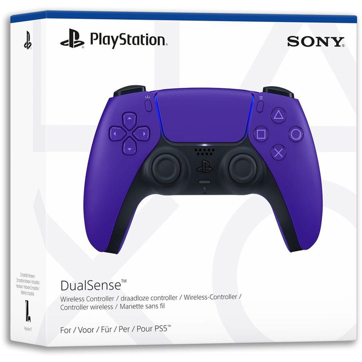 SONY - Mando ps5 dualsense morado + estacion de carga