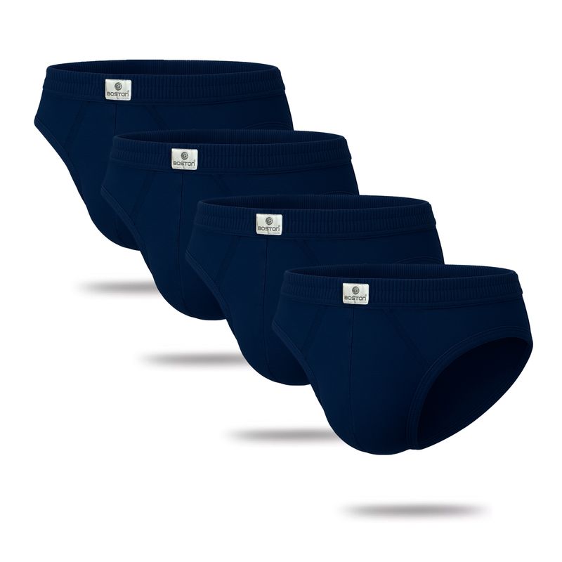 BOSTON - Pack x4 Trusas Boston Recubierto Bikini Azul Marino
