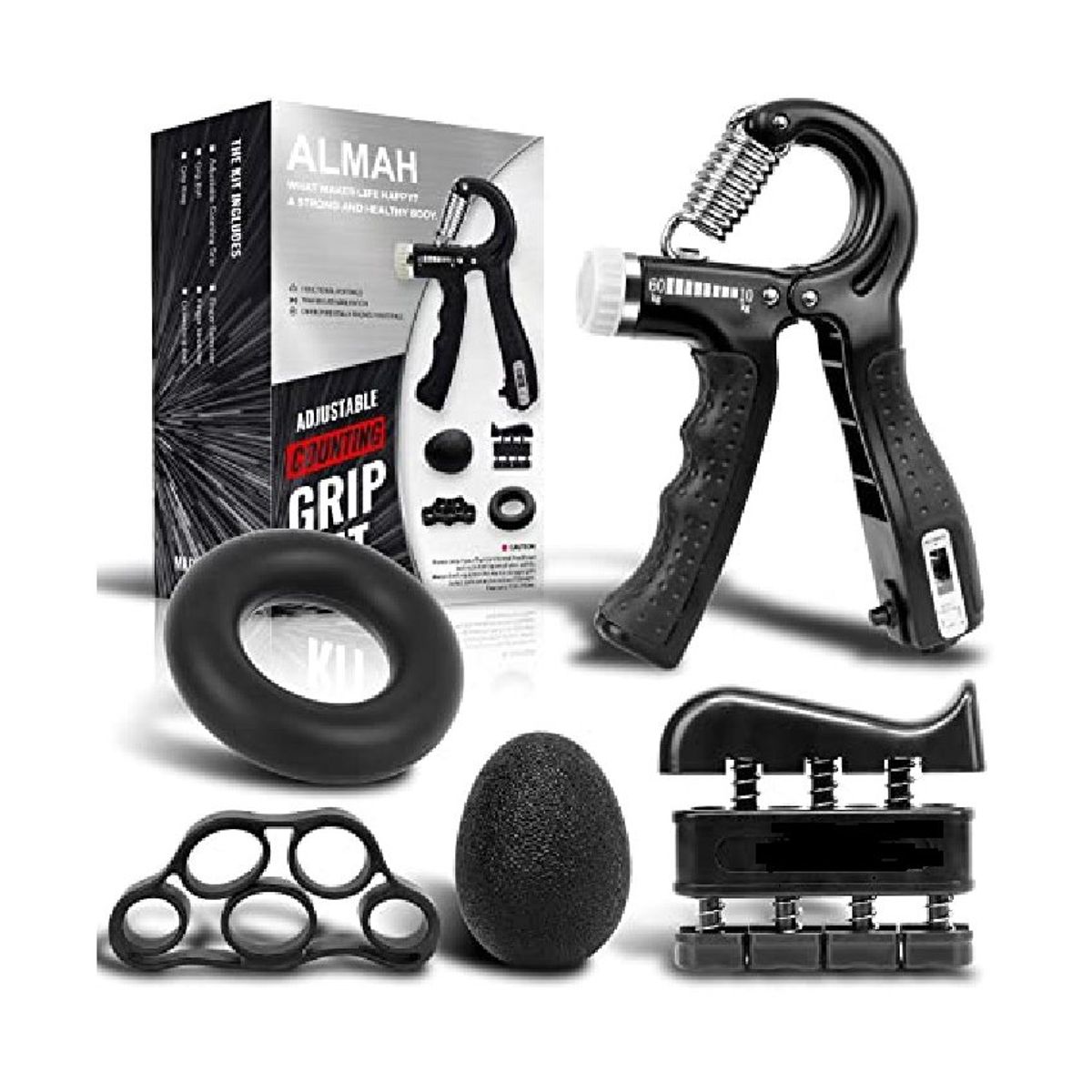 GENERICO - Set hand grip de 5 piezas fortalecimento de agarre de mano