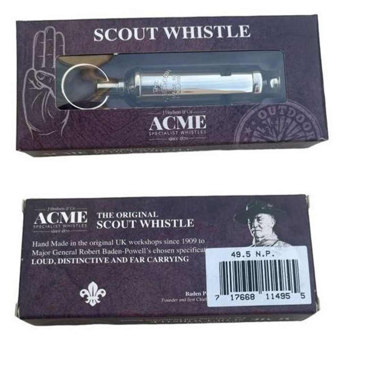 ACME MADE - Silbato tubular  acme scout 49.5  original  inglaterra