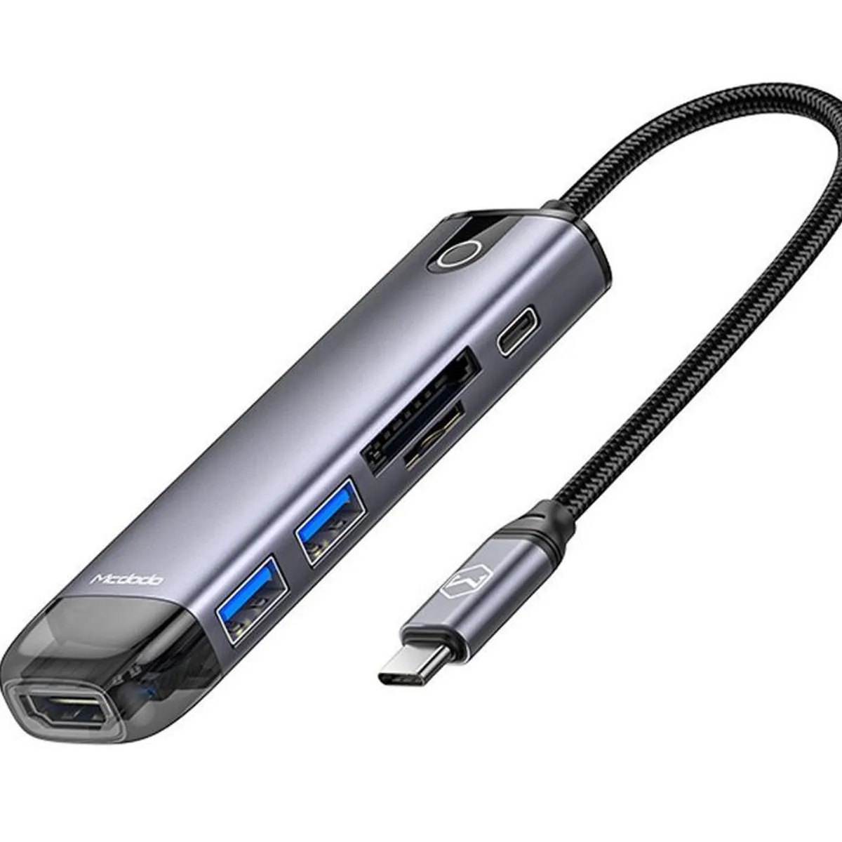 MCDODO - Hub Tipo C Adaptador 6 En 1 - Hdmi 4k Usb Y Microsd - Mcdodo
