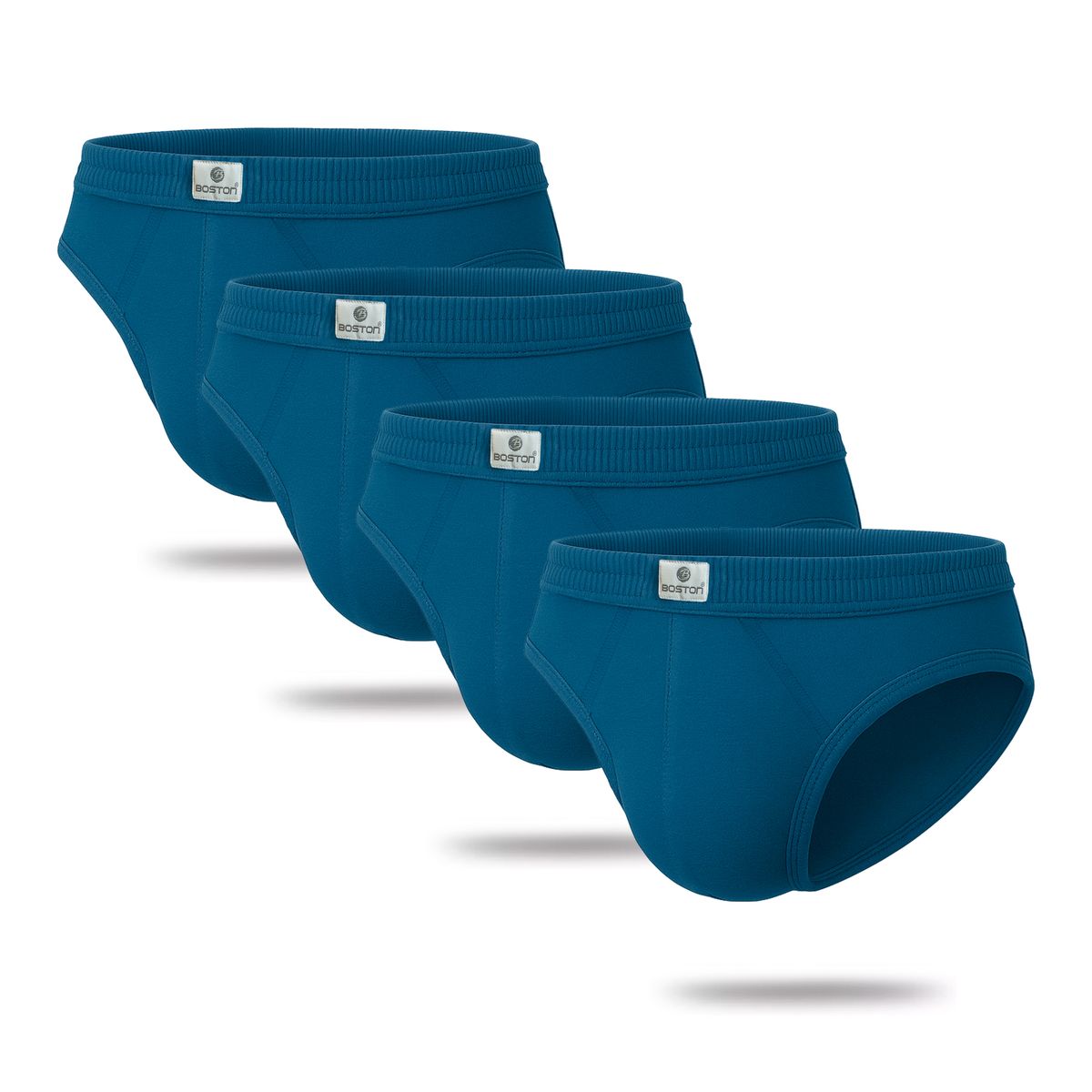 BOSTON - Pack x4 Trusas Boston Recubierto Bikini Azul Acero