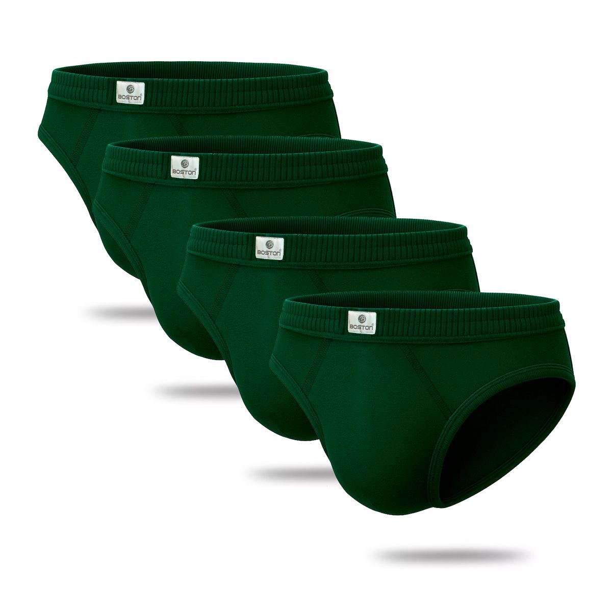 BOSTON - Pack x4 Trusas Boston Recubierto Bikini Verde Petroleo