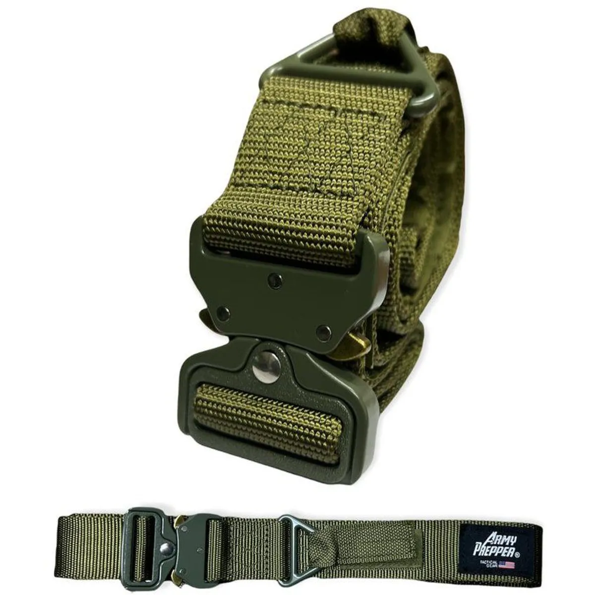ARMY PREPPER - Cinturón correa  liberación rápida verde multiproposito