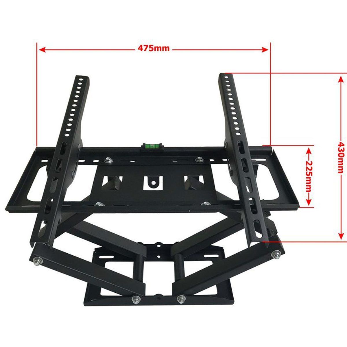 GENERICO - Rack tv soporte móvil plegable de 3 giros(doble brazo)40" - 80" -negro